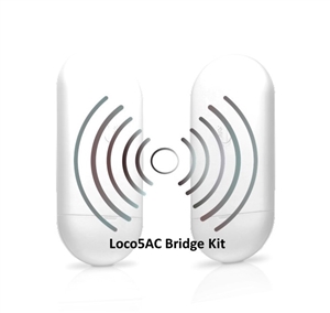Ubiquiti airMAX® NanoStation Loco5AC) Preconfigured Point-to-Point Bridge Kit (2 Units) from Invictus Wireless