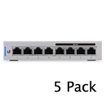 <b>5 Pack US-8-60W-5 UniFi Switch 60 Watts PoE by Ubiquiti Networks</b>